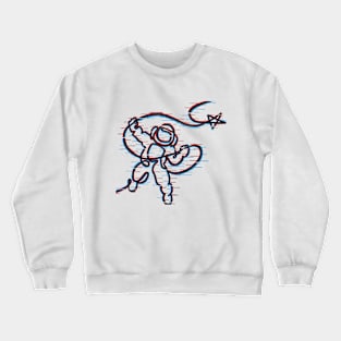 Glitched Astronaut Crewneck Sweatshirt